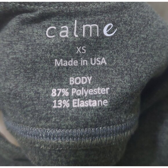 Calme by Johnny Was Women's Ease Cross Back Sports Bra II Size XS Dark Green - Picture 3 of 10